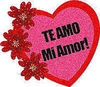 Gif animé coeur te amo